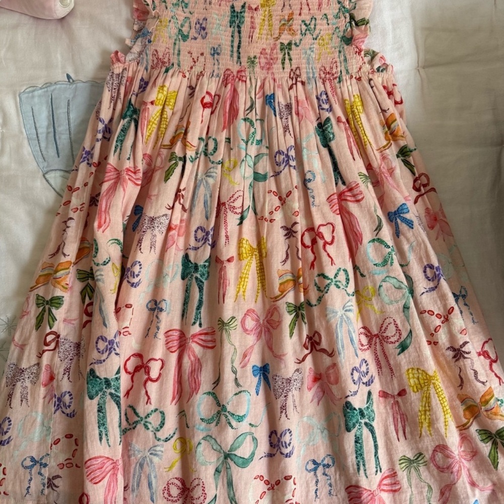Colorful Bow Embroidered Dress